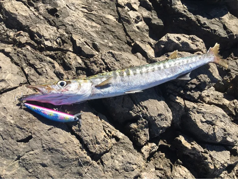 120mm 41g sea fishing plastic Long Casting  Sinking  Bass tuna  minnow fishing lure with VMC treble hook