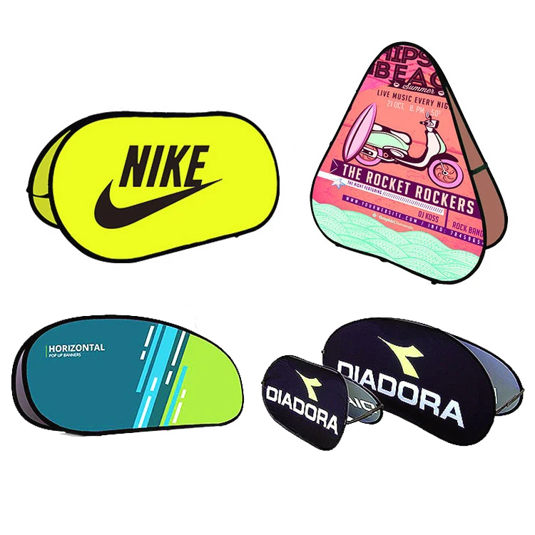 FEAMONT Oval Outdoor Sports Advertising Pop Out banner Sign 1x2m Pop up A frame banners