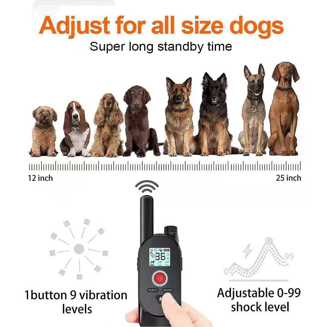 Amazon Hot selling pet training products Electronic Recording frequency Electric shock anti-barking collar for dog