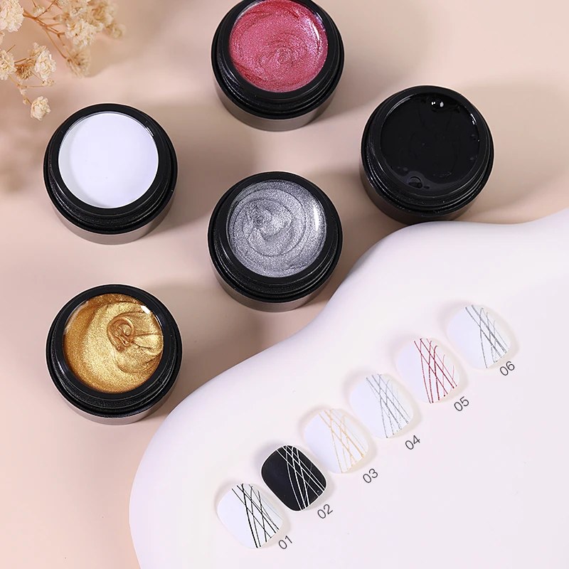 Nail Supplies Polish Gel Private Label Logo Paint Nail Art Custom Spider Gel 6 Color Nail Polish Gel