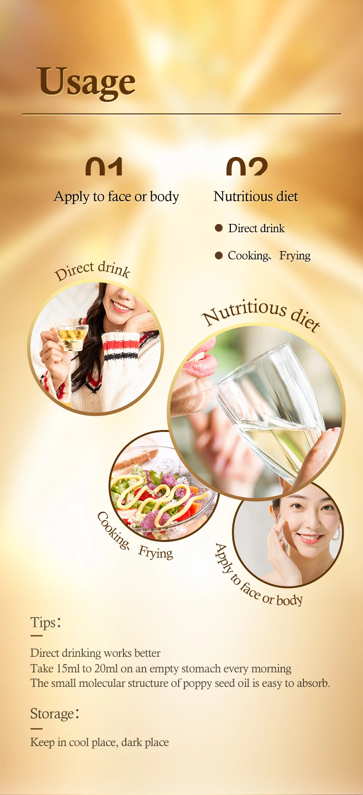 Healthy life high nutrition dalda cooking oil 5 kg cold pressed extract edible cooking poppy seed oil hanyaw cooking oil