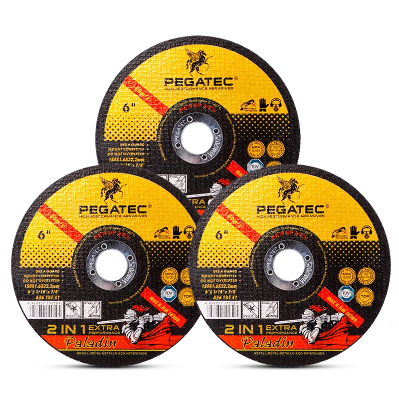 Pegatec China Price 6 Inch 150x1.6x22.2mm 1mm Stainless Steel Metal Iron Resin Bond Wheel Cutting Disc
