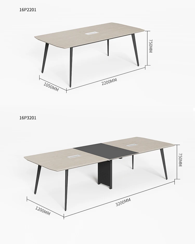 high quality modern Rectangle meeting table boardroom table conference table metal legs genova Office furniture