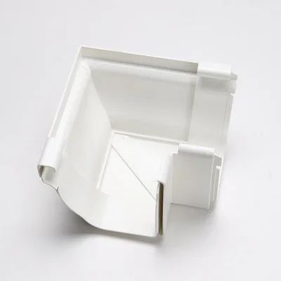 Factory direct supply pvc roof rainwater plastic rain gutter 45 90 degree outside inside corner