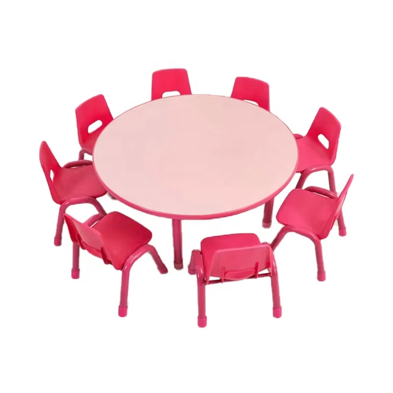Wholesale Nursery Kindergarten Children Furniture Kids Learning Game Table Plastic Wooden School Tables And Chairs