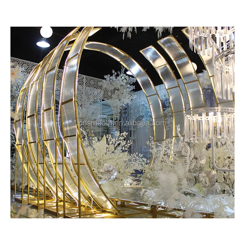 Wedding LED Arch Program Control Outdoor Wedding Arch Background Stage Decoration Metal Arch for Wedding Decoration