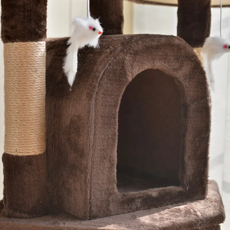 Natural Paradise Cat Tree Condo pet house Tower Cat Furniture for small Cats