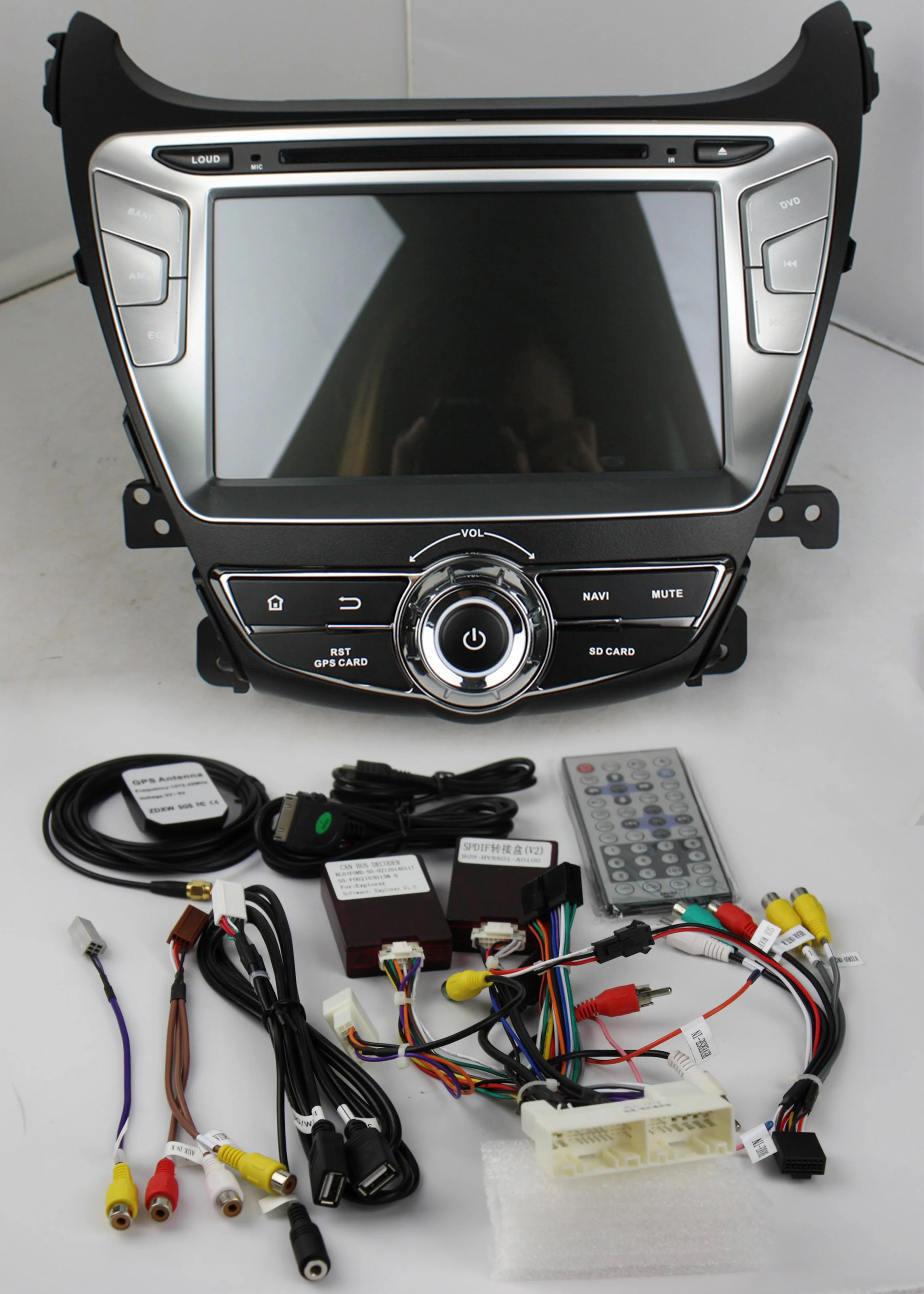 KD-8054 Hot selling Android 10.0 Auto Stereo Car DVD GPS For Elantra 2014 full touch with HD Screen/ GPS/Mirror Link/DVR/TPMS