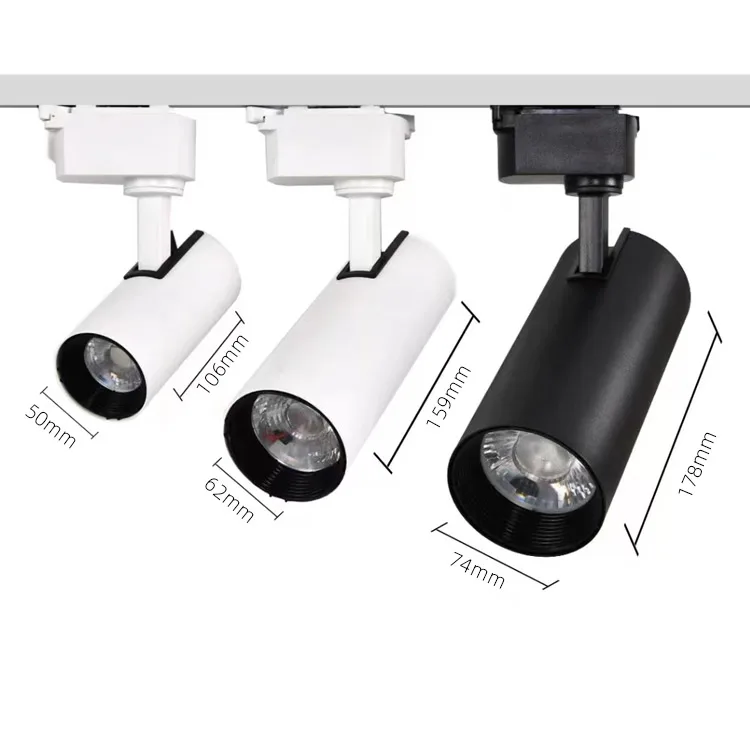 Commercial Rail lamp Focus Cob 20W 30W Spot Lights Linear Spotlight System led track housing for gu10 led track light