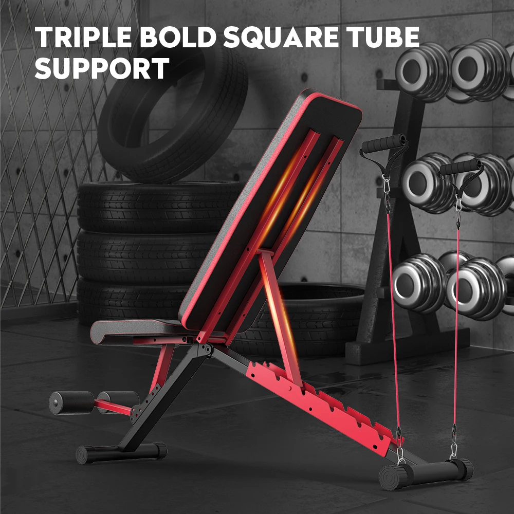 Snode BD90 fitness press barbell folding weight lifting dumbbell benches & racks adjustable bench