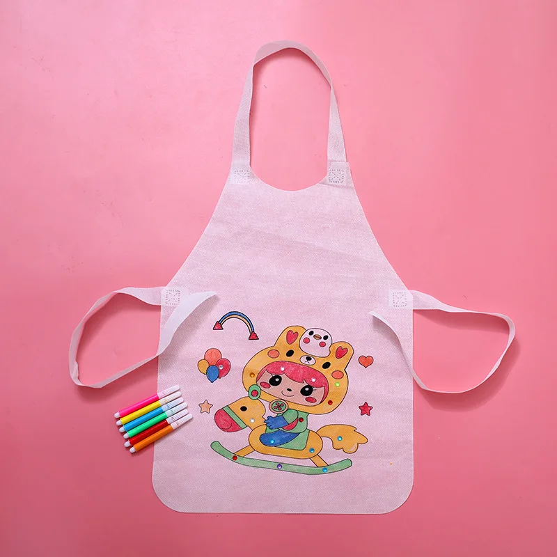 Creative Foldable Doodle Writing Baby Drawing Toys Diy Apron Painting Toys
