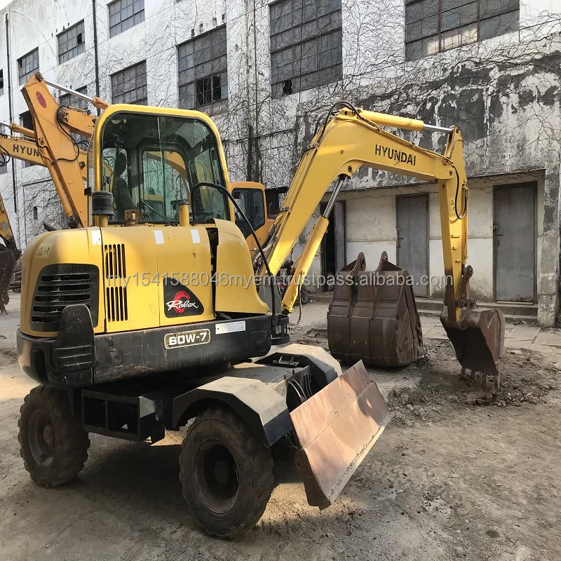 hot Sale Second Hand Good Quality for Hyundai excavator 60W-7 Wheel Excavator with Cheap Price