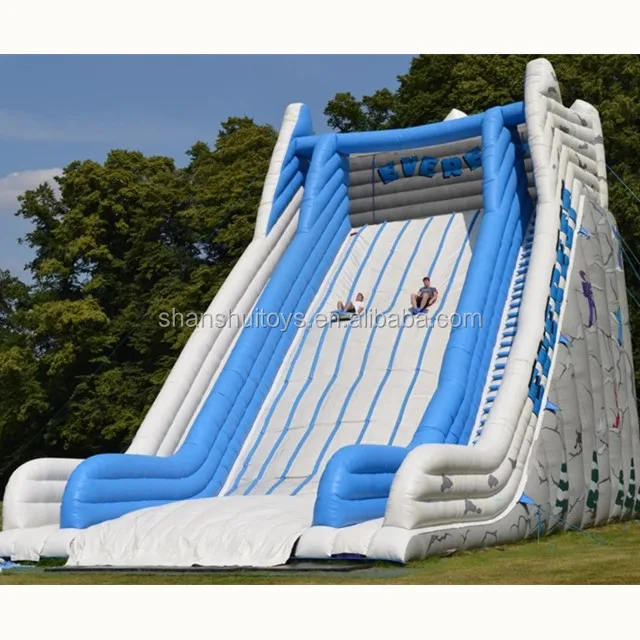 amusement park hot-sale Inflatable Dry Slide Cheap Jumping Bed giant Bouncy Castle with water Slide