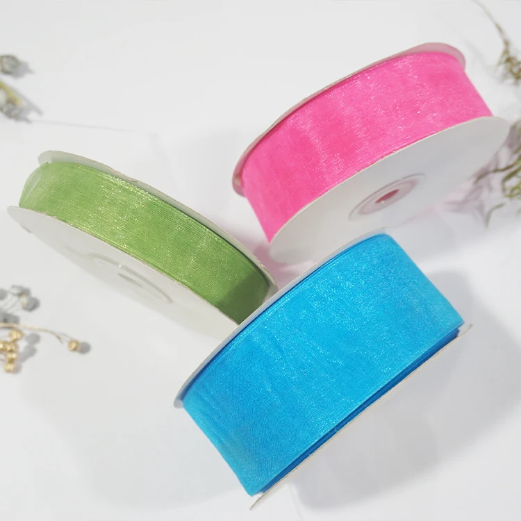 Manufacturers Wholesale Chiffon Organza Ribbon Transparent Ribbon Gift Wrap Flower Ribbon