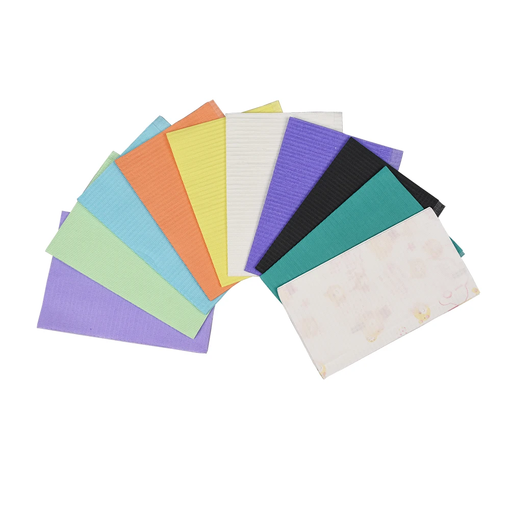 33*45cm 125pcs/bag Dental material Surgical Consumables Waterproof Colorful Dental Bib