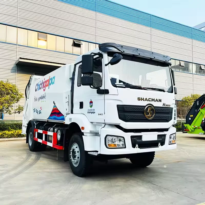 Sinotruk shacman faw 4X2 Swing Arm Hydraulic Roll off Waste Dumpster Automatic Loading Garbage Truck