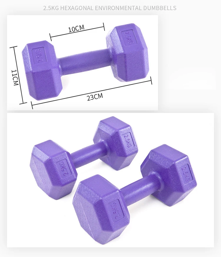 Hot Sale Colorful Home Fitness Gym Weights Cast Iron Factory Neoprene Hex Wholesale Neoprene Dumbbell Matt KG Women Box EM 15cm