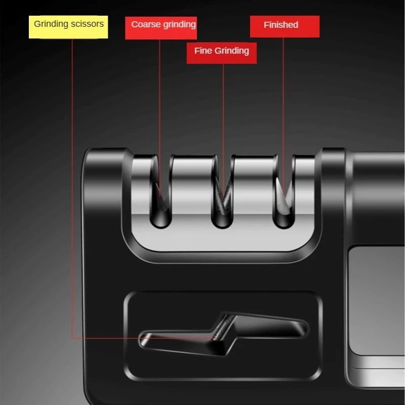 High Quality 4-in-1 Kitchen Knife Sharpener 4 Stage Knife Scissor Sharpener