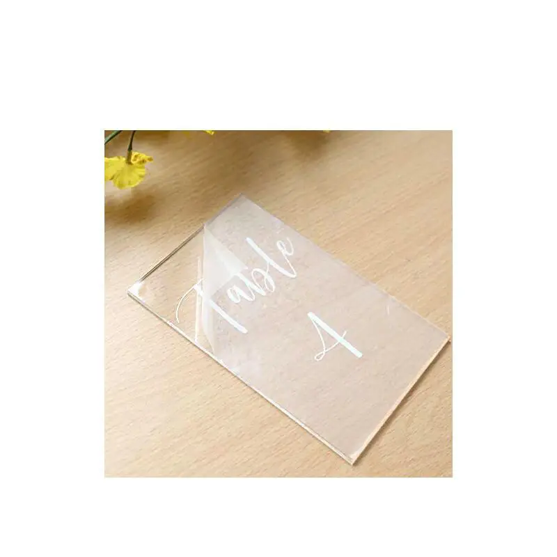 4x6 inch 1-20 Printed Calligraphy Sign Custom UV Printed Acrylic Wedding Table Number
