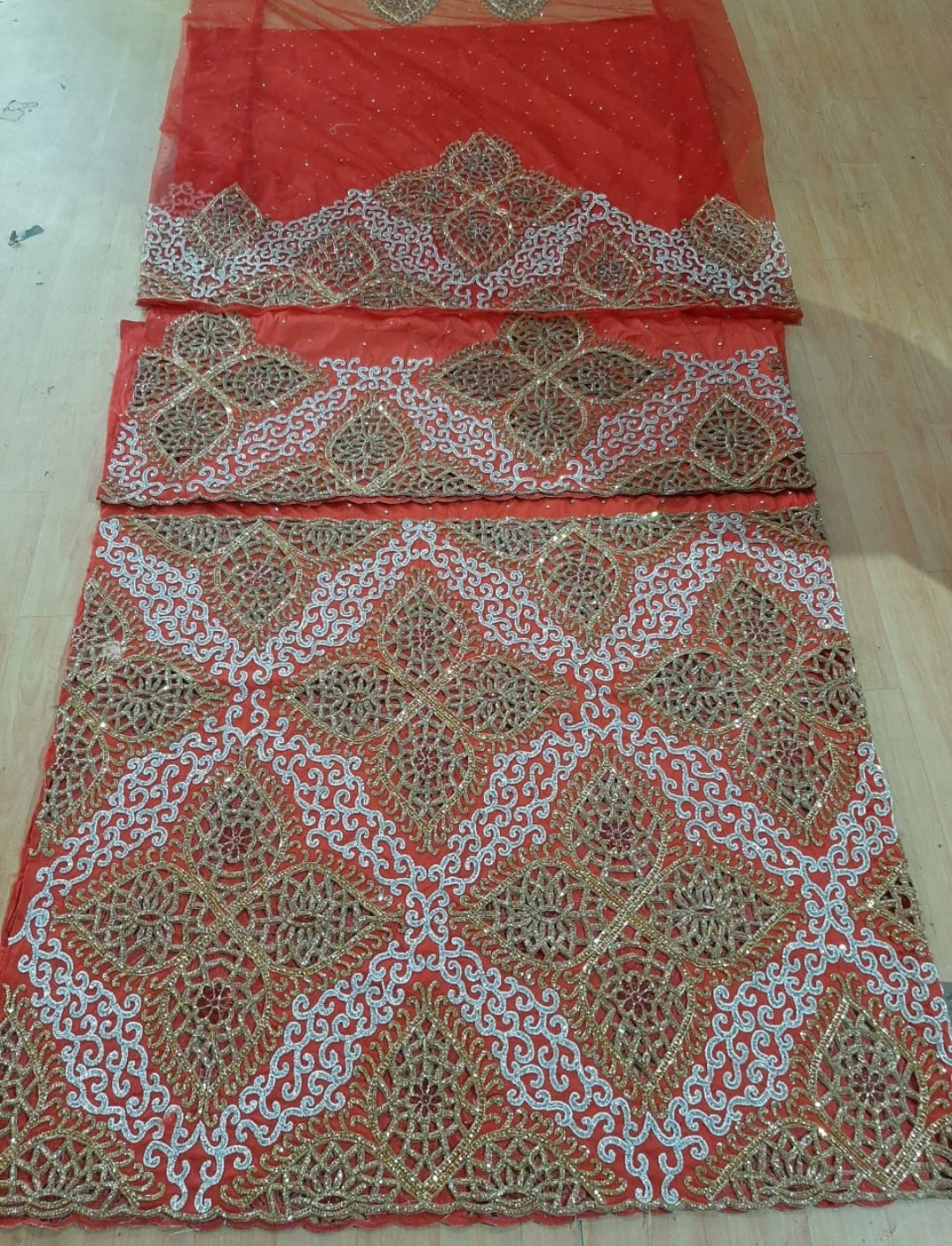 Fashionable Somali Wedding and Special Occasion Wear Unique African Style Embroidered George Wrapper Fabric Suits