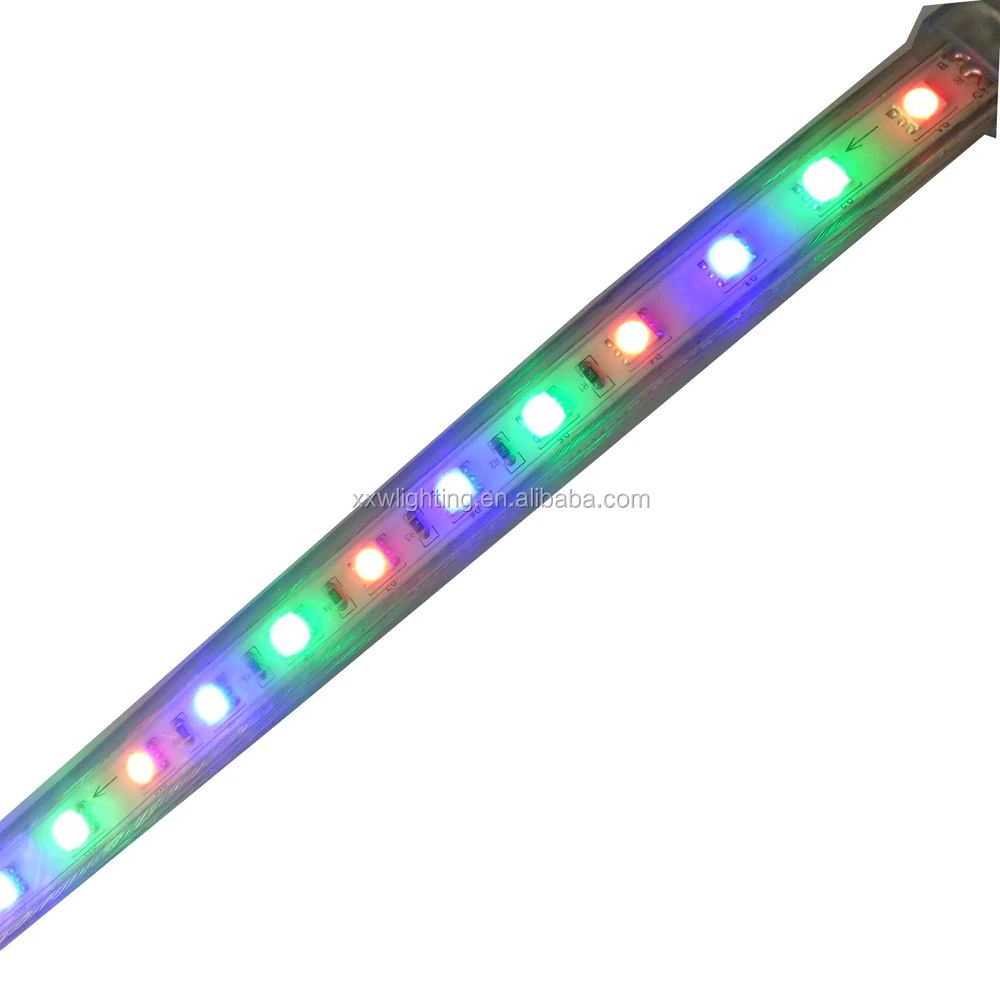 Hot sale 5050 RGB 220V 100m/roll chasing running flashing color change led strip light