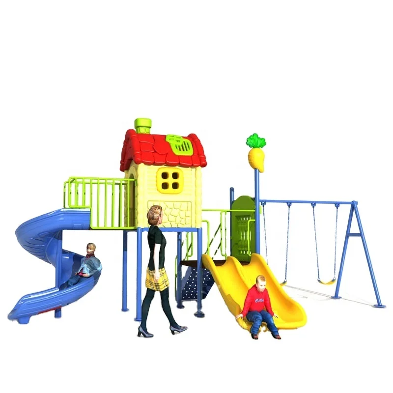 Customized Large Kids Plastic Slides Amusement Park Outdoor Playground For Children