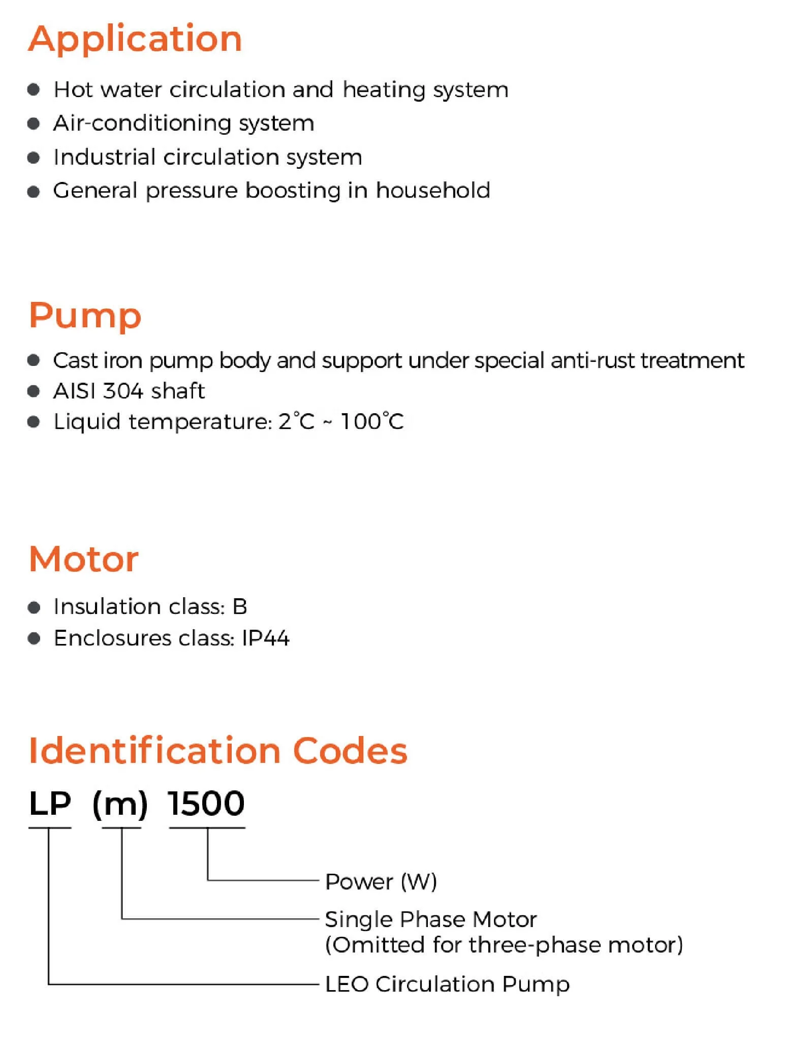 LEO Centrifugal Industry Circulating Booster Water Pump