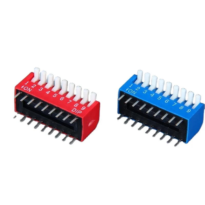  DPL09 RGT 9Pin SPST нажимной выключатель электронный красный DIP