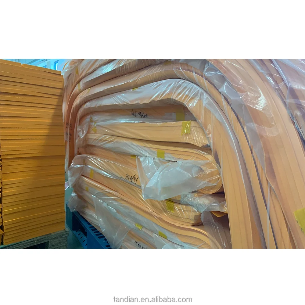 Tandian RT50 Orange High Quality Adhesive Ejection Rubber Shore A 30-35 Degree eva die cutting rubber cut