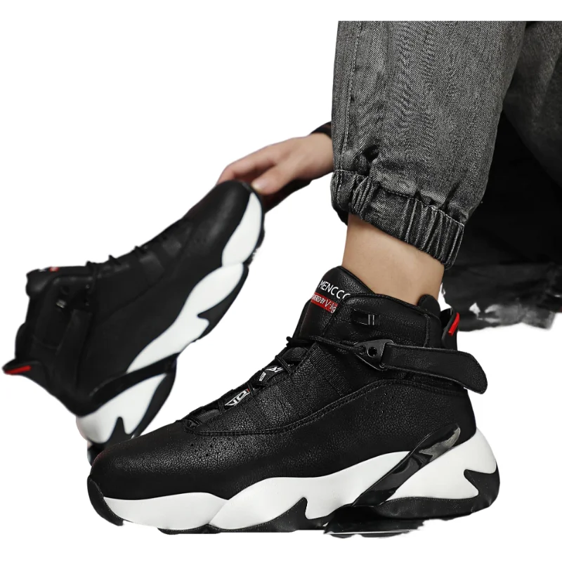 2024 New Style Men High Thick Sole Heel Sports Shoes Basketball Style Sneakers