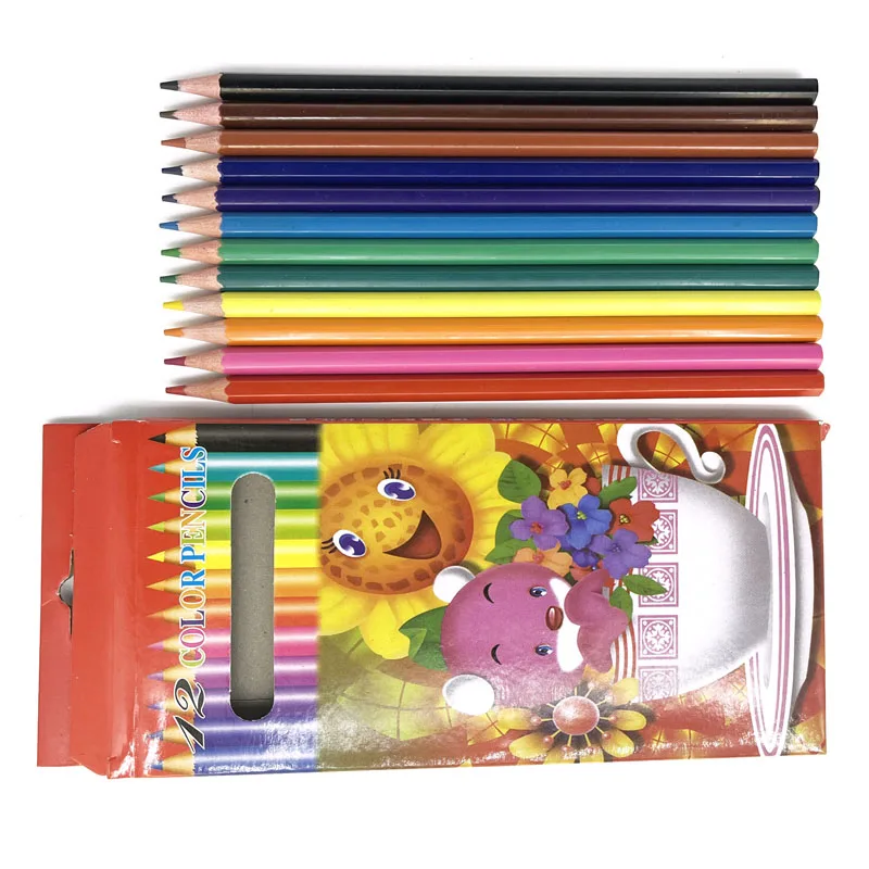 Best Buy Big Promotion Hexagonal HB Custom Wooden Kids Coloured Pencils for Drawing/Sketching