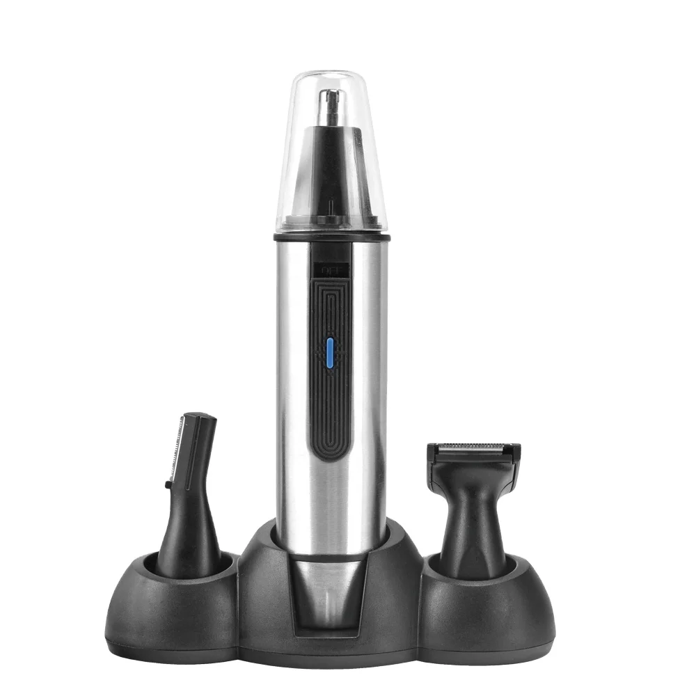 HANA Long life of stainless steel interchangeable washable nose hair trimmer set