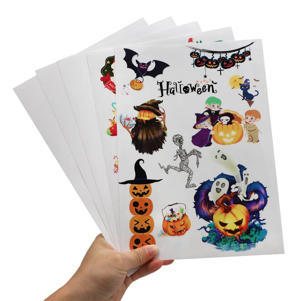 Inkjet Sticker Factory Stock Waterproof Printable A4 Sheet Glossy Vinyl Photo Sticker Paper For Inkjet Printer