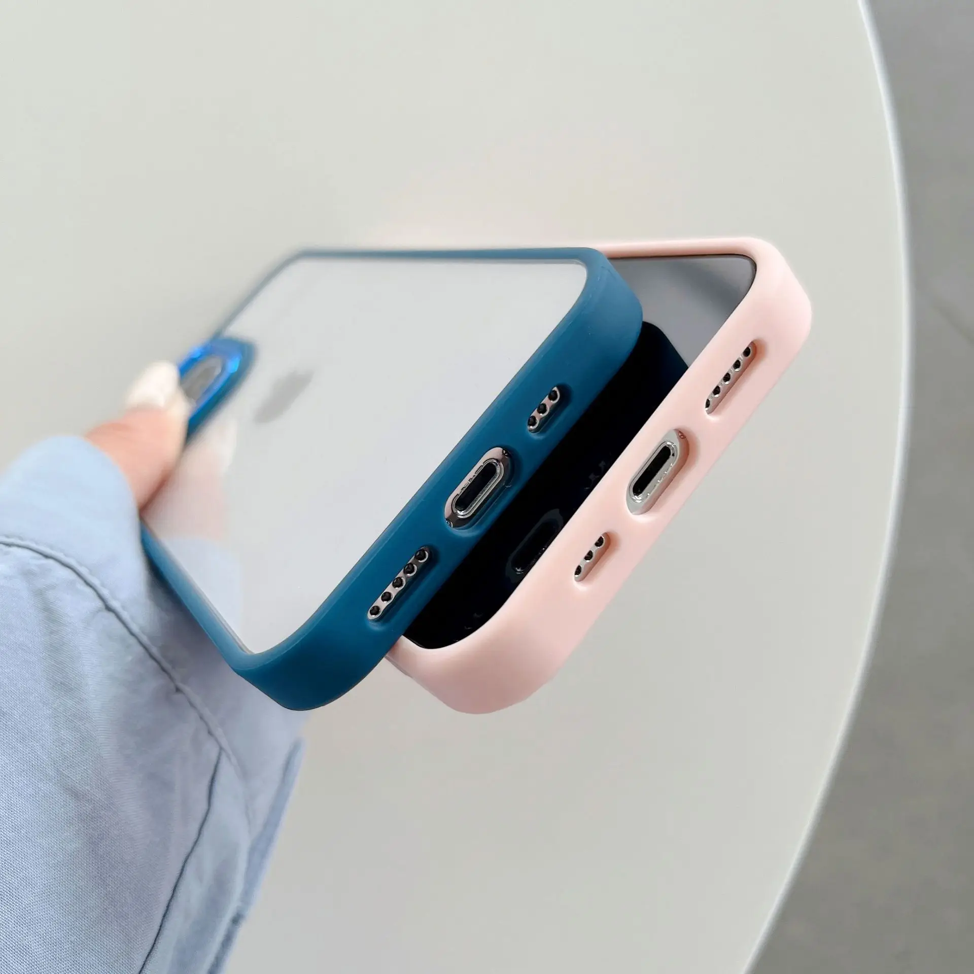 Shockproof Acrylic Transparent Clear Mobile Cell Phone Case For iPhone 13 Case 11 12 14 Pro Max Phone Case Cover