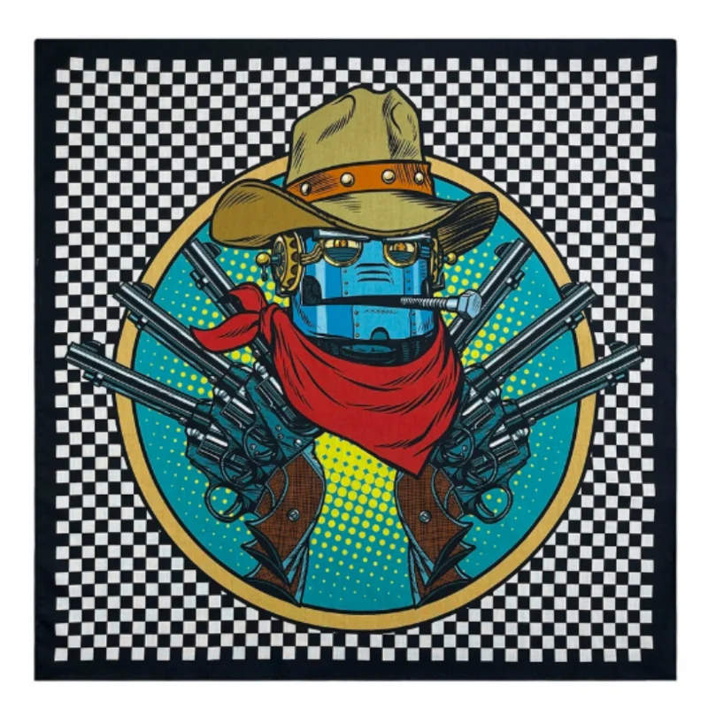 Custom Organic Cotton Bandanas Custom Digital Print Brand Logo Handkerchief Bandana