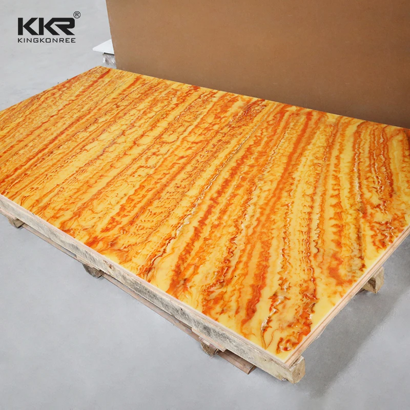 Solid Surface Translucent Sheet For Wall Decoration Big Size Stone Wall Panel Acrylic Resin Solid Surface Sheet