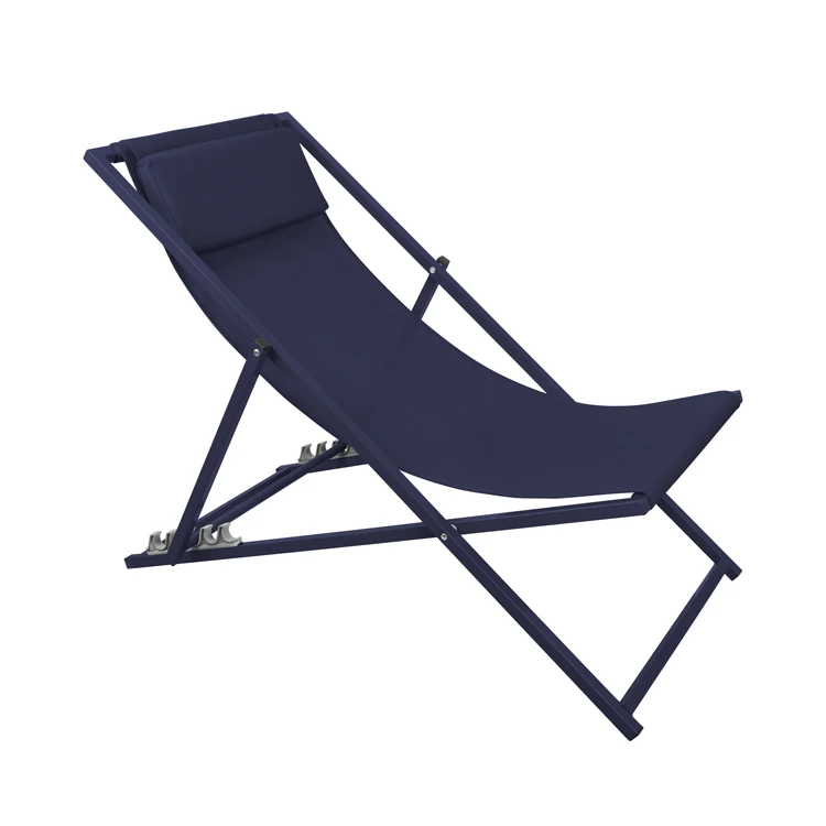 K&B high quality wholesale outdoor custom portable adjustable height folding metal lounge beach chair
