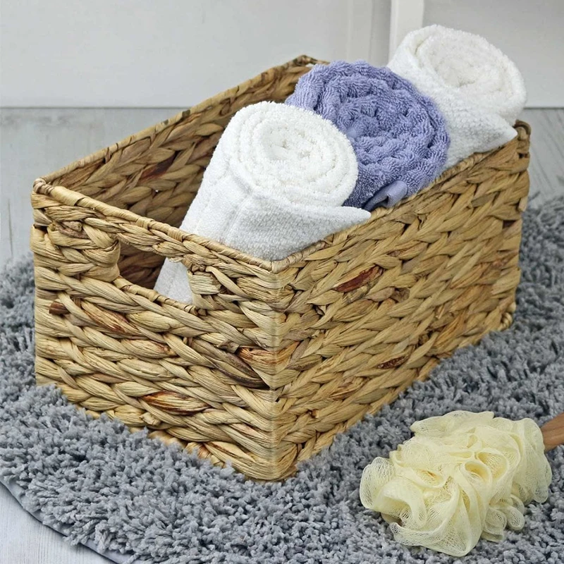 Natural seaweed woven potted rattan plant cover pot can be folded kitchen storage basket indoor and outdoor