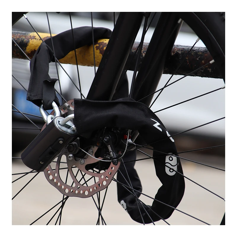360 Degree Motion And Shock Alarm Sensor Chain Lock Of Bike Stainless Steel Chain Iced Out Lock
