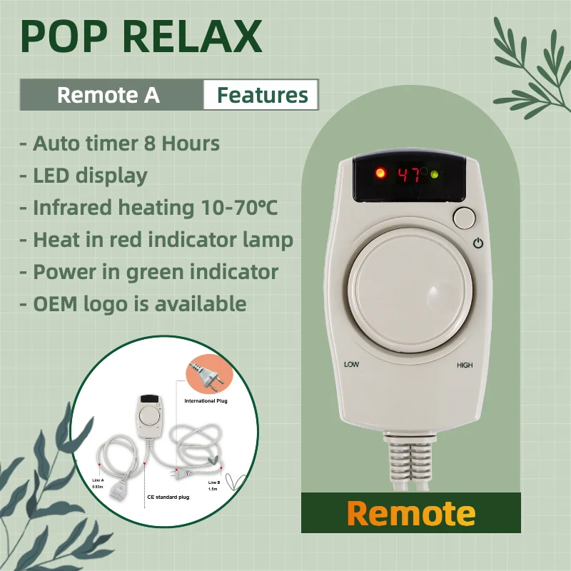 Nugar Best Tourmaline Heating Mat Spa Beauty New Style Far Infrared Thermal Stone Mattress Physical Therapy Massage Pad