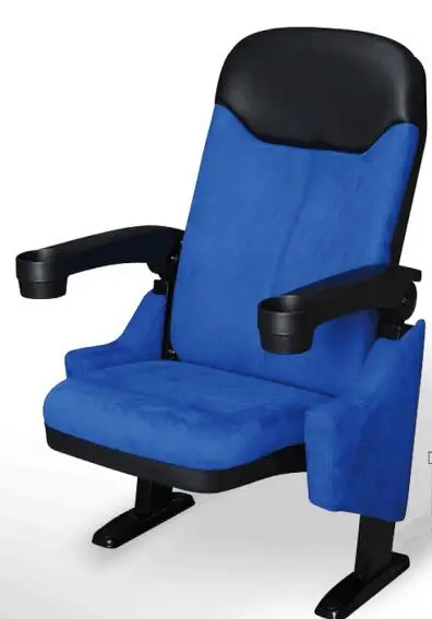 Blue Fabric 3D Movie Cinema Theater Seats With Headrest on Sale