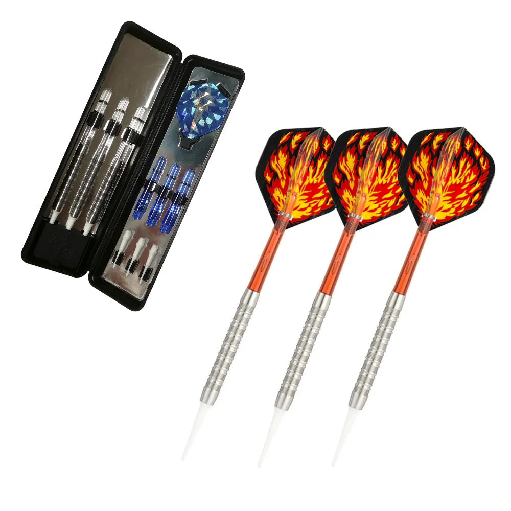 Soft Tip Tungsten Dart Barrel 18g Dart set with 6pieces 2Ba Soft Tips Flights