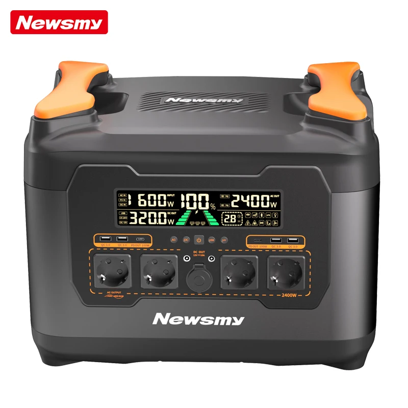 Newsmy 48 75 V/63A 3000 Вт LMFP аккумулятор быстрая зарядка портативный солнечный генератор для наружного использования