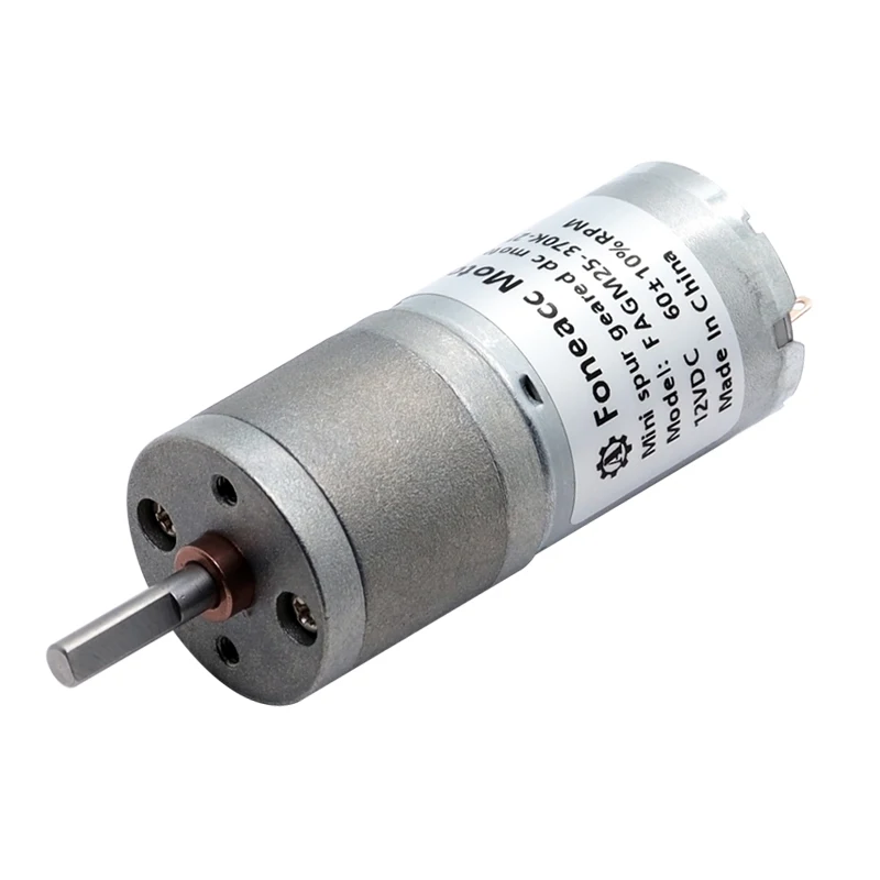 Low Noise Long Lifetime 25mm Gm25-310 Gm25-370 Dc 3-24vdc Carbon Brush Gear Motor