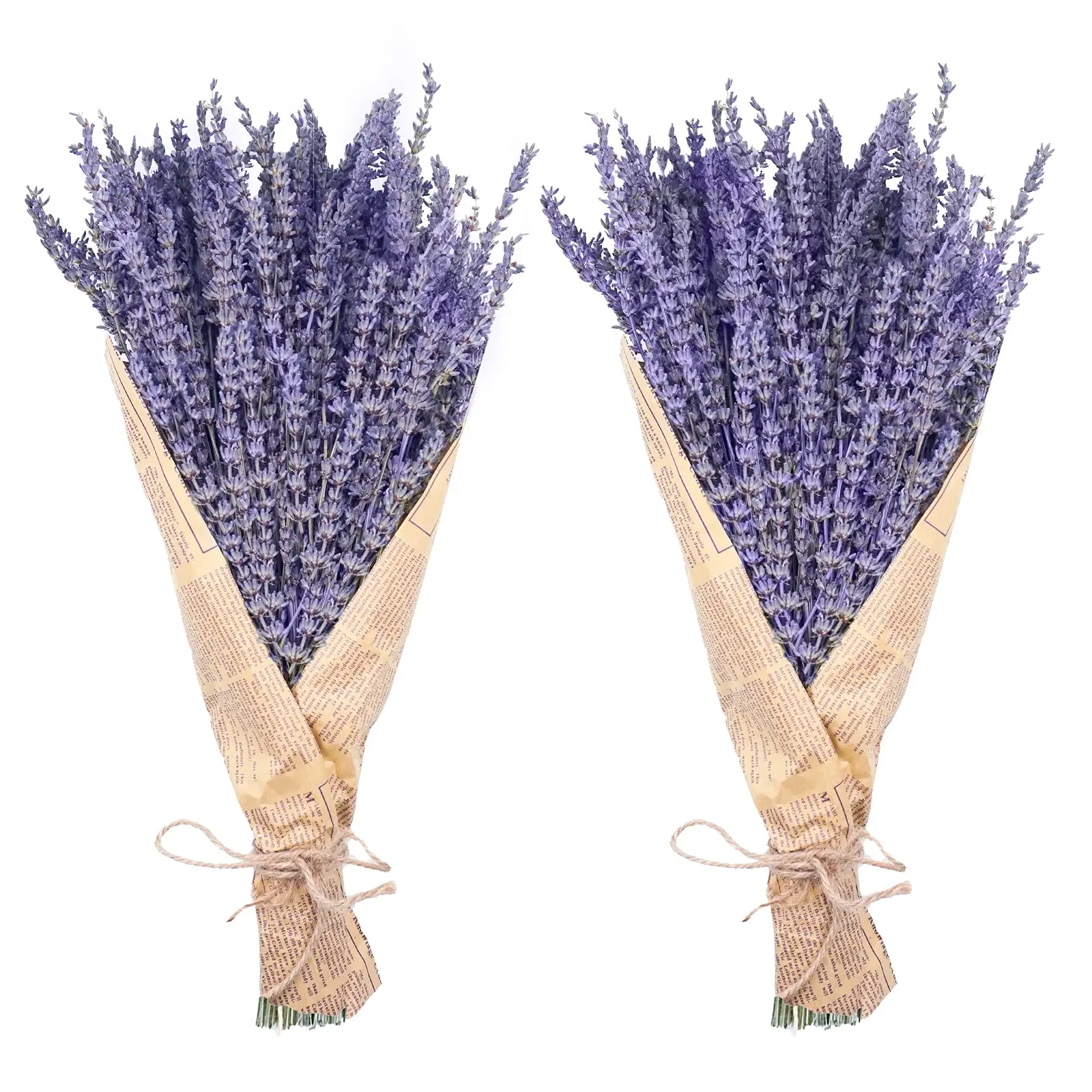 Dried Lavender Bundles 100% Natural Dried Lavender Flowers for Home Decoration, Photo Props, Home Fragrance, 2 Bundles Pack