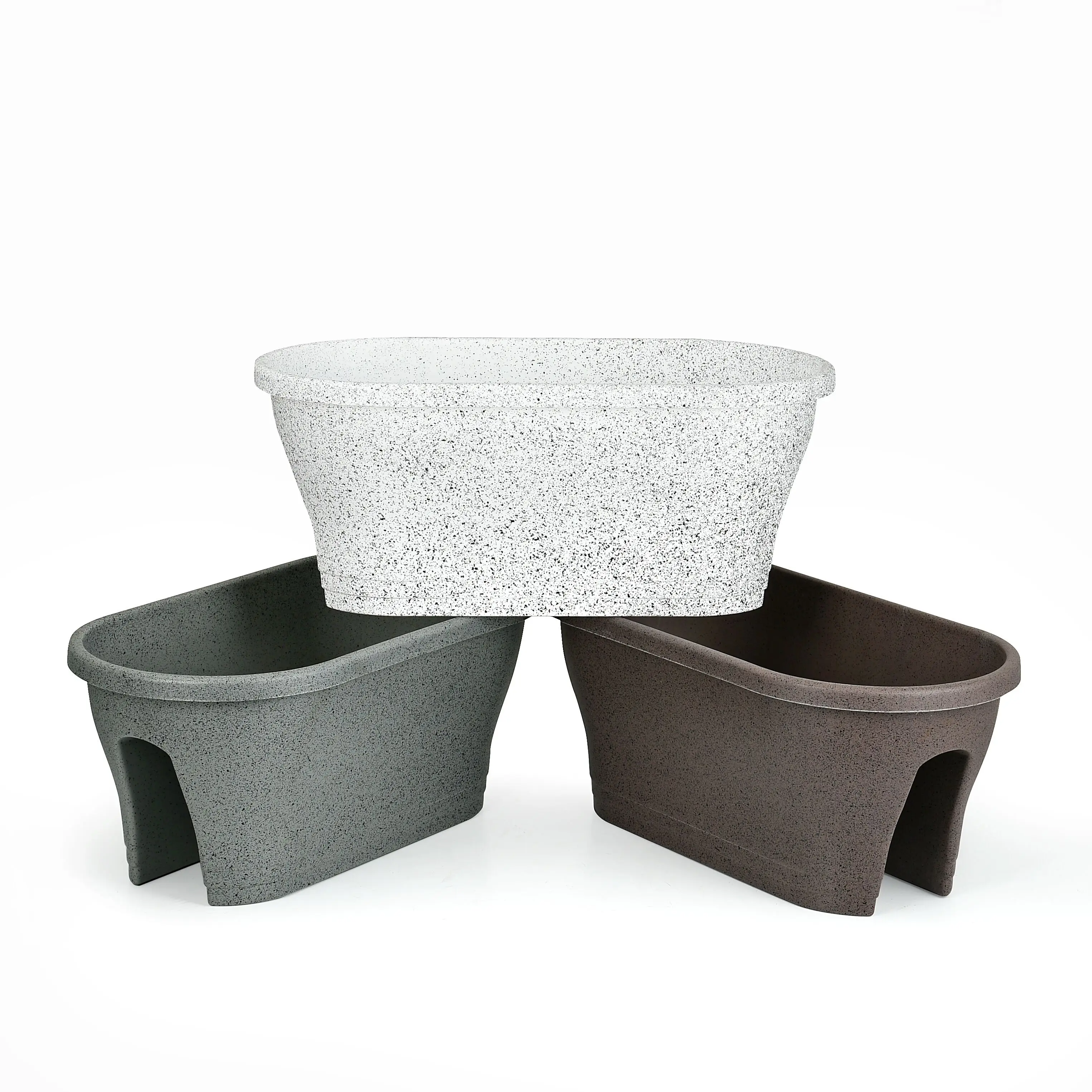 Wholesale Containers Boxes Rectangular Large Outdoor Garden Plastic Flower Decorative Planters Used with Flowers/Green Plants