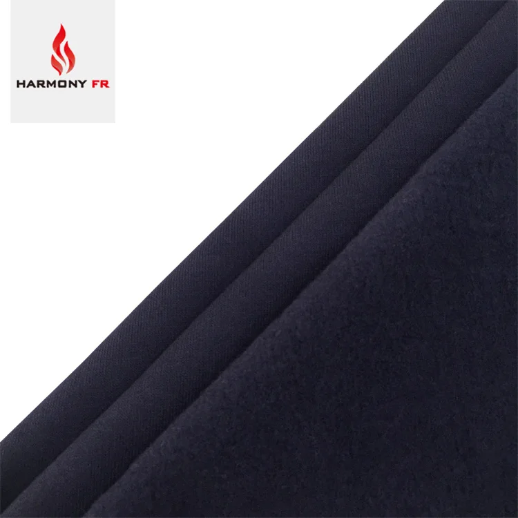 NFPA 2112 safety workwear fire resistant flame retardant polyester cotton antistatic esd knitted anti-static fleece fabric