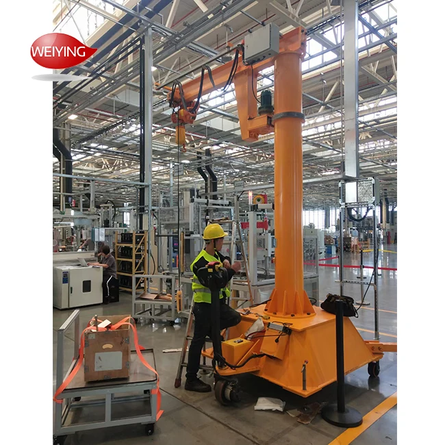 1 Ton 2 Ton Electric Slewing 180-360 Degree Flexible Pillar Slewing Jib Cranes For Sale