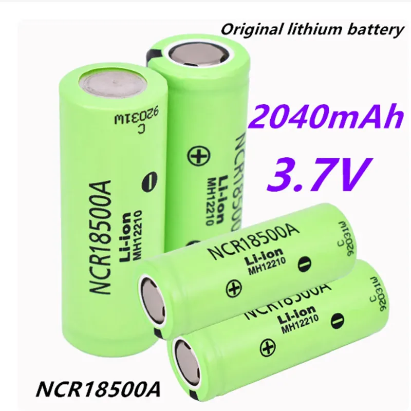 2024 New high-quality 18500 3.7V 2040mAh 100% original NCR18500A 3.7V toy flashlight and other batteries