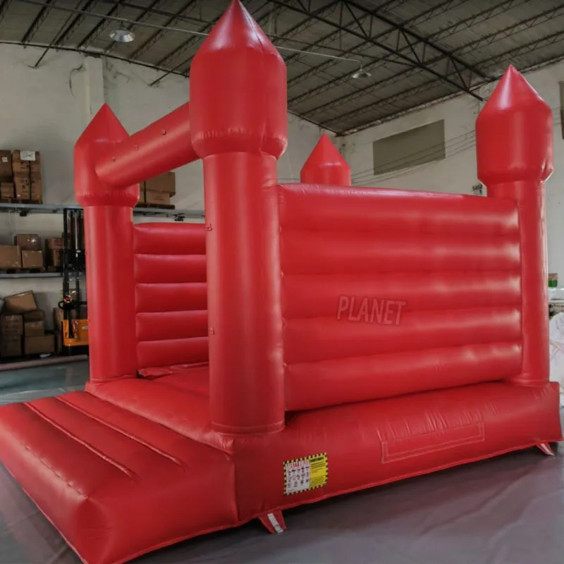 Hot Sale Tiktok Party Rental Business Full PVC White Inflatable Bouncy Castle With Mini Slide